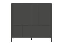 Мебель Ellipsefurniture Шкаф Type 3 двери 2 ящика высота 135 см (темно-серый) арт. TY010306360101