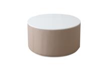 Мебель Ellipsefurniture Столик Sun L, D 66 см высота 35 см (белый, бежевый) арт. LG01340203802