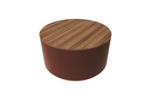 Мебель Ellipsefurniture Столик Sun L, D 66 см высота 35 см (орех, кирпичный) арт. LG01341403802