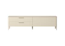 Мебель Ellipsefurniture Тумба Type oak под ТВ 2 ящика откидная дверь (молочный) арт. TY010206250101