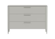 Мебель Ellipsefurniture Комод Type 3 ящика ширина 120 см (серо-бежевый) арт. TY010304060101