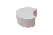 Мебель Ellipsefurniture Столик Sun M, D 66 см высота 30 см (белый, бежевый) арт. LG01350203802