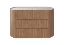 Мебель Ellipsefurniture Комод Lagom 3 ящика ширина 120 см (натуральный дуб, камень LC) арт. LG01436614131