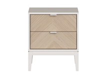 Мебель Ellipsefurniture Тумба прикроватная Fjord 2 ящика (белый) арт. FJ010101070101