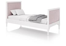 Мебель Ellipsefurniture Кровать подростковая Elit (белый, розовая ткань) арт. ET010110050501