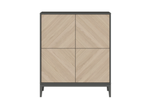 Мебель Ellipsefurniture Шкаф Fjord 4 двери (темно-серый) арт. FJ010102300101