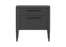 Мебель Ellipsefurniture Тумба прикроватная Type oak 2 ящика ширина 50 см (черный) арт. TY010208300101