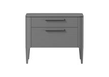 Мебель Ellipsefurniture Тумба прикроватная Type oak 2 ящика ширина 60 см (серый) арт. TY010203310101
