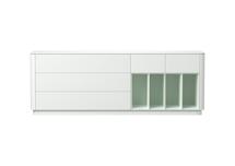 Мебель Ellipsefurniture Тумба Tammi 5 ящиков 4 полки ширина 200 см (белый) арт. TM010201240101