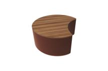 Мебель Ellipsefurniture Столик Sun M, D 66 см высота 30 cм (орех, кирпичный) арт. LG01351414302