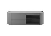 Мебель Ellipsefurniture Тумба Lagom под ТВ 2 ящика 2 полки ширина 140 см (серый) арт. LG01380200520