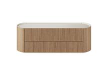 Мебель Ellipsefurniture Тумба Lagom под ТВ 2 ящика ширина 140 см (натуральный дуб, молочный) арт. LG01401500220