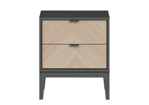 Мебель Ellipsefurniture Тумба прикроватная Fjord 2 ящика (темно-серый) арт. FJ010102070101