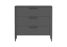 Мебель Ellipsefurniture Комод Type 3 ящика ширина 90 см (темно-серый) арт. TY010306070101