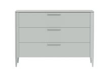 Мебель Ellipsefurniture Комод Type 3 ящика ширина 120 см (светло-серый) арт. TY010302060101
