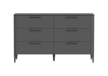 Мебель Ellipsefurniture Комод Type 6 ящиков ширина 140 см (темно-серый) арт. TY010306080101