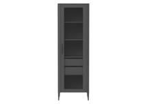 Мебель Ellipsefurniture Витрина Type стеклянная высота 200 см R (темно-серый) арт. TYR10306030101