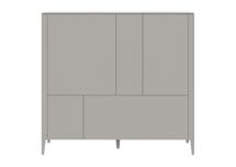 Мебель Ellipsefurniture Шкаф Type 3 двери 2 ящика высота 135 см (серо-бежевый) арт. TY010304360101