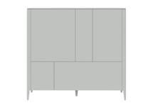 Мебель Ellipsefurniture Шкаф Type 3 двери 2 ящика высота 135 см (светло-серый) арт. TY010302360101