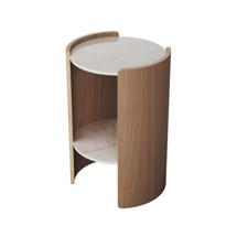 Мебель Ellipsefurniture Столик Lagom Stone D 43 см высота 64 см (камень LC, натуральный дуб) арт. LG016614113