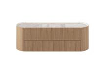 Мебель Ellipsefurniture Тумба Lagom под ТВ 2 ящика ширина 140 см (натуральный дуб, камень LC) арт. LG01406614120