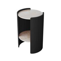 Мебель Ellipsefurniture Столик Lagom Stone D 43 см высота 64 см (камень LC, черный) арт. LG01616610213