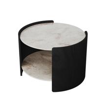 Мебель Ellipsefurniture Столик Lagom Stone D 65 см высота 45 см (камень OV, черный) арт. LG01616710215