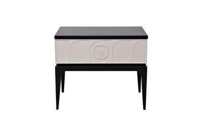 Мебель Garda Decor GD-00002 Тумбочка прикроватная Spinola черно/серая 60*40*50см арт. GD-00002
