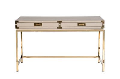 Мебель Garda Decor 46AS-D4084-TP Стол письменный светлый шпон/золото 130*50*78см арт. 46AS-D4084-TP
