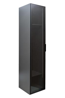 Мебель Garda Decor GD-10024-6 Шкаф Alto пенал c вешалкой,цвет серый Кобальт, дверце стекло(тонир) 50*57*228.5см арт. GD-10024-6(тонировка)