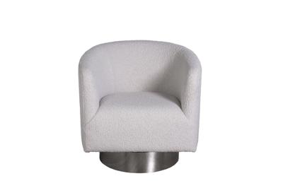 Мебель Garda Decor 48MY-KRES-2841 SER Кресло вращающееся, иск.каракуль серый 79*74*79cм арт. 48MY-KRES-2841 SER