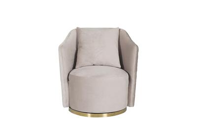 Мебель Garda Decor Кресло Verona вращающееся, велюр бежевый Bel09/золото 70*77*80см арт. VERONA-2K-БЕЖЕВЫЙ-Bel09
