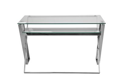 Мебель Garda Decor GY-17910 Стол письменный стекло прозр/хром 120*60*78см арт. GY-17910