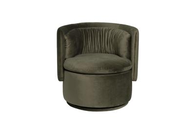 Мебель Garda Decor ZW-KRES-061 ZEL Кресло поворотное велюр зеленый 76*72*71см арт. ZW-KRES-061 ZEL