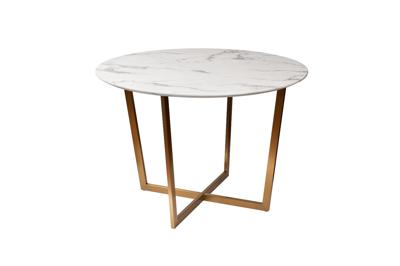 Мебель Garda Decor 33FS-DT3022-BBS Стол обеденный круглый Pearl White d110*76см арт. 33FS-DT3022-BBS