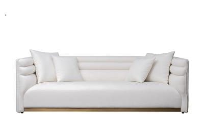 Мебель Garda Decor Диван трехместный GD/Toledo св.бежевый рогожка Norton Svbeg 236*97**77см арт. GD/TOLEDO-Т3-Norton-Svbeg