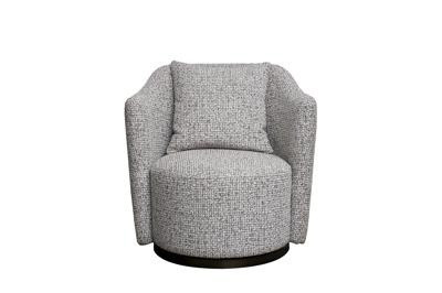 Мебель Garda Decor Кресло Verona вращающееся, шенилл серый Seppia-SER/бронза 70*77*80см арт. VERONA-Seppia-SER-Bronza