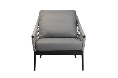 Мебель Garda Decor 39AR-00628 Кресло "Марра" темно-серое 80*80*85,5см, оплетка"сеть" арт. 39AR-00628