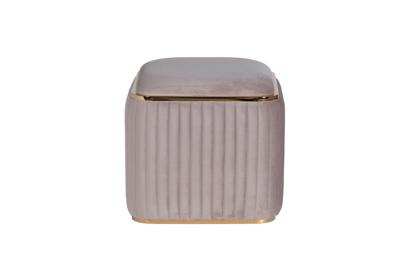 Мебель Garda Decor 102AN-PUF-1300-SER Пуф Glarus, велюр серый 45*45*45 см арт. 102AN-PUF-1300-SER