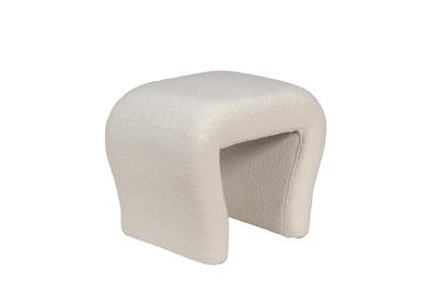 Мебель Garda Decor GY-08717 Банкетка букле белый d54*40,5*45,5см арт. GY-08717