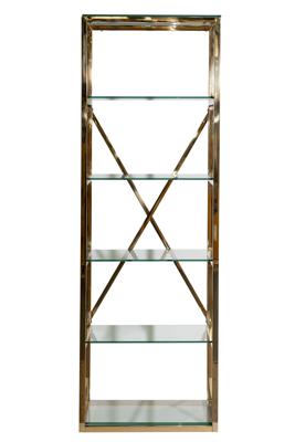 Мебель Garda Decor GY-01000 Стеллаж стекло прозр/золото 60*40*180см арт. GY-01000