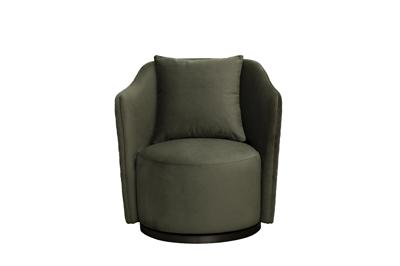 Мебель Garda Decor Кресло Verona вращающееся, велюр т.зеленый Colt1011-TZEL/бронза 70*77*80см арт. VERONA-Colt1011-Bronza