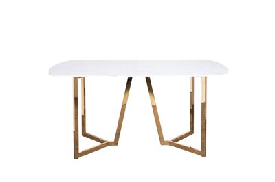 Мебель Garda Decor 47ED-20501 Стол обеденный белый/золото 160*90*75см арт. 47ED-20501