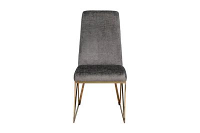 Мебель Garda Decor 30C-20140 Стул велюр шенилл серый/браш.золото 49*65*99см арт. 30C-20140