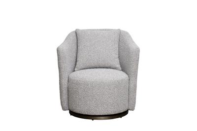 Мебель Garda Decor Кресло Verona вращающееся, букле серый Orso-SER/бронза 70*77*80см арт. VERONA-Orso-SER-Bronza