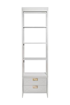 Мебель Garda Decor 151SV-000019 Шкаф-витрина открытый узкий с тумбой прикроватной с 2-мя ящиками арт. 151SV-000019