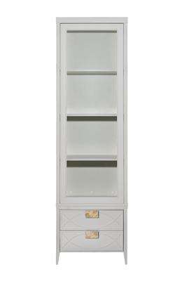 Мебель Garda Decor 151SV-000021 Шкаф-витрина 1 стеклянный фасад с тумбой прикроватной с 2-мя ящиками арт. 151SV-000021