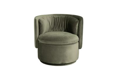 Мебель Garda Decor ZW-06100 Кресло поворотное велюр зеленый 76*72*71см арт. ZW-06100