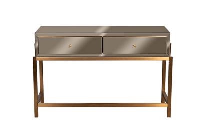 Мебель Garda Decor KFG210 Консоль 2 ящика зеркало бронза/золото 120*42*76 см арт. KFG210