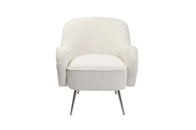 Мебель Garda Decor 48MY-2688 CRE SL Кресло букле кремовое 72*75*76см мет.ножки арт. 48MY-2688 CRE SL